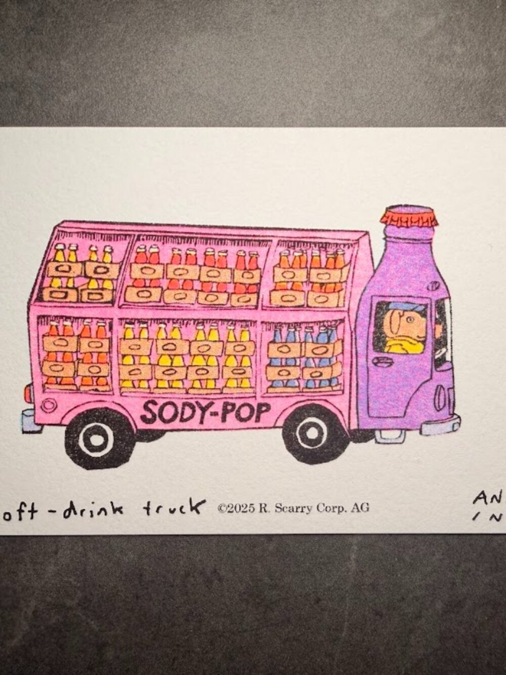 Ana Inciardi x Richard Scarry Soft-Drink Truck Mini Art Print